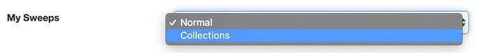 My Sweeps Settings